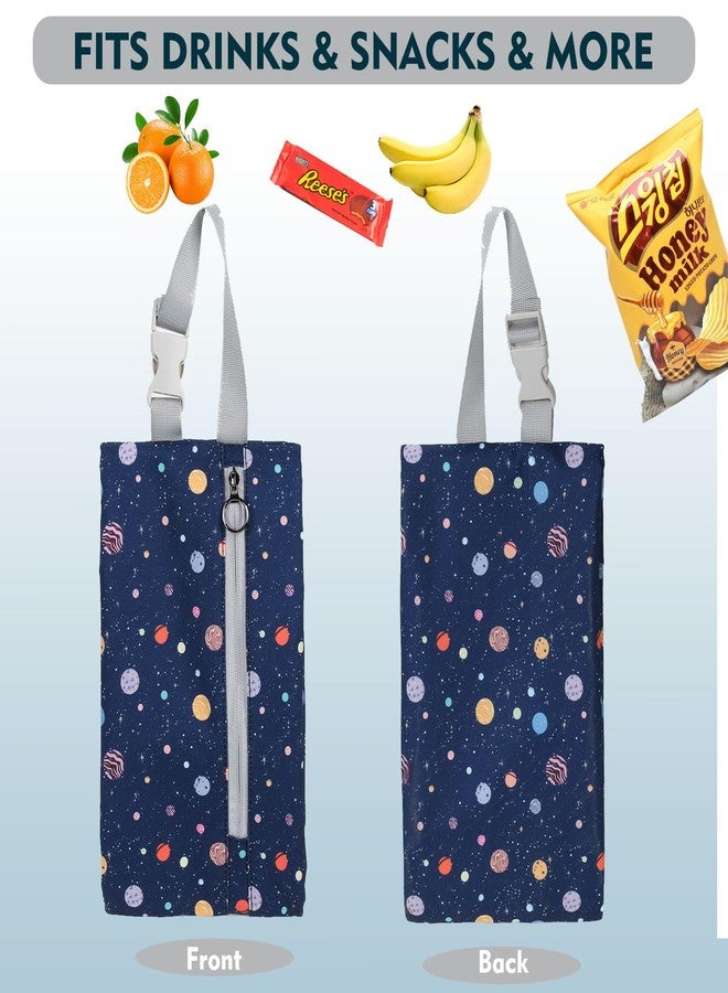 Maplerich Insulated Snack Bag, Freezable Small Cooler Bag with Zipper and Adjustable Buckle, Rectangular Thermal Cooler Bag (Starry) - Image 2