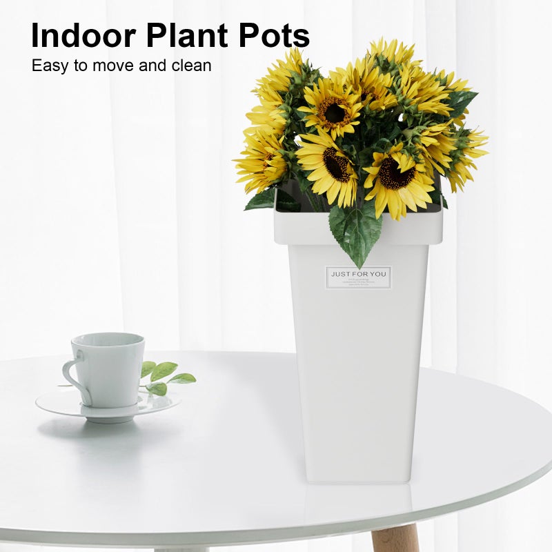 NEYCIL Flower Buckets, 6-Pack Plastic Flower Vases with Stickers for DIY Flower Bar, Floral Buckets for Cut Flower Farmhouse Vases for Decor Wedding Table Centerpiece, H: 13.39 inch - Image 4