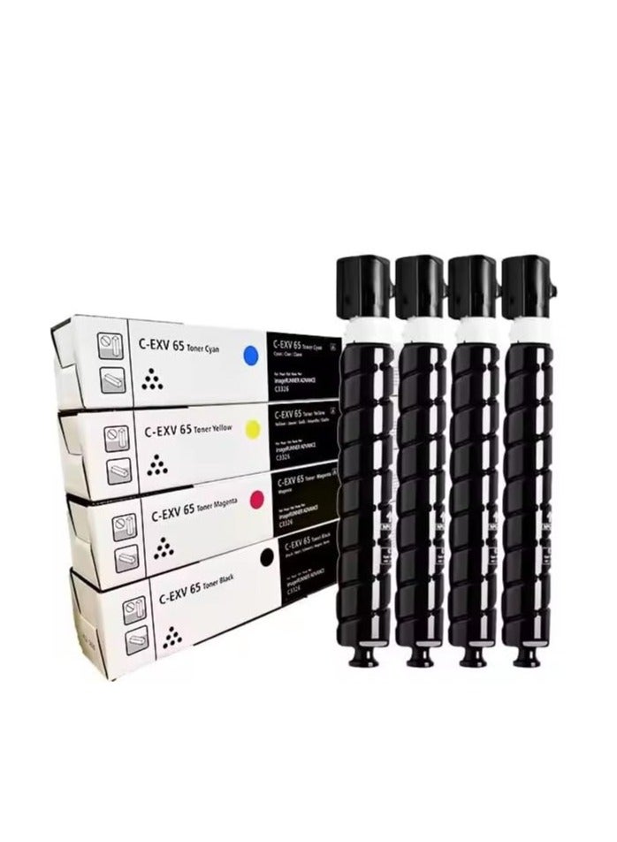 EASY PRINT C-EXV 65 Toner Cartridge for iR ADV DX C5840i / C5850i / C5860i / C5870i – Black / Cyan / Magenta / Yellow - Image 1