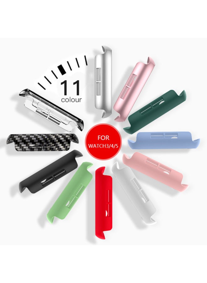 Applicable AppleWatchUltra Apple 456 Generation Watch Protective Shell Injected Tempered Film One-piece Case-Color:Transparent-Exterior Dimension:38mm