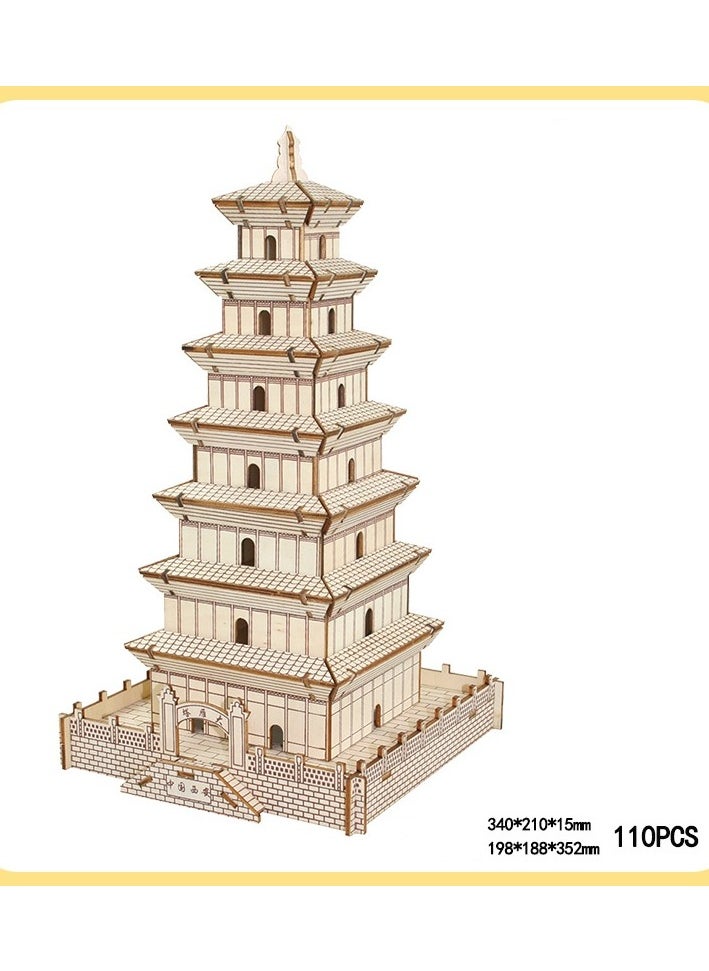 EBMINI - Chinese Ancient Architecture Wooden 3D Puzzle - Image 1