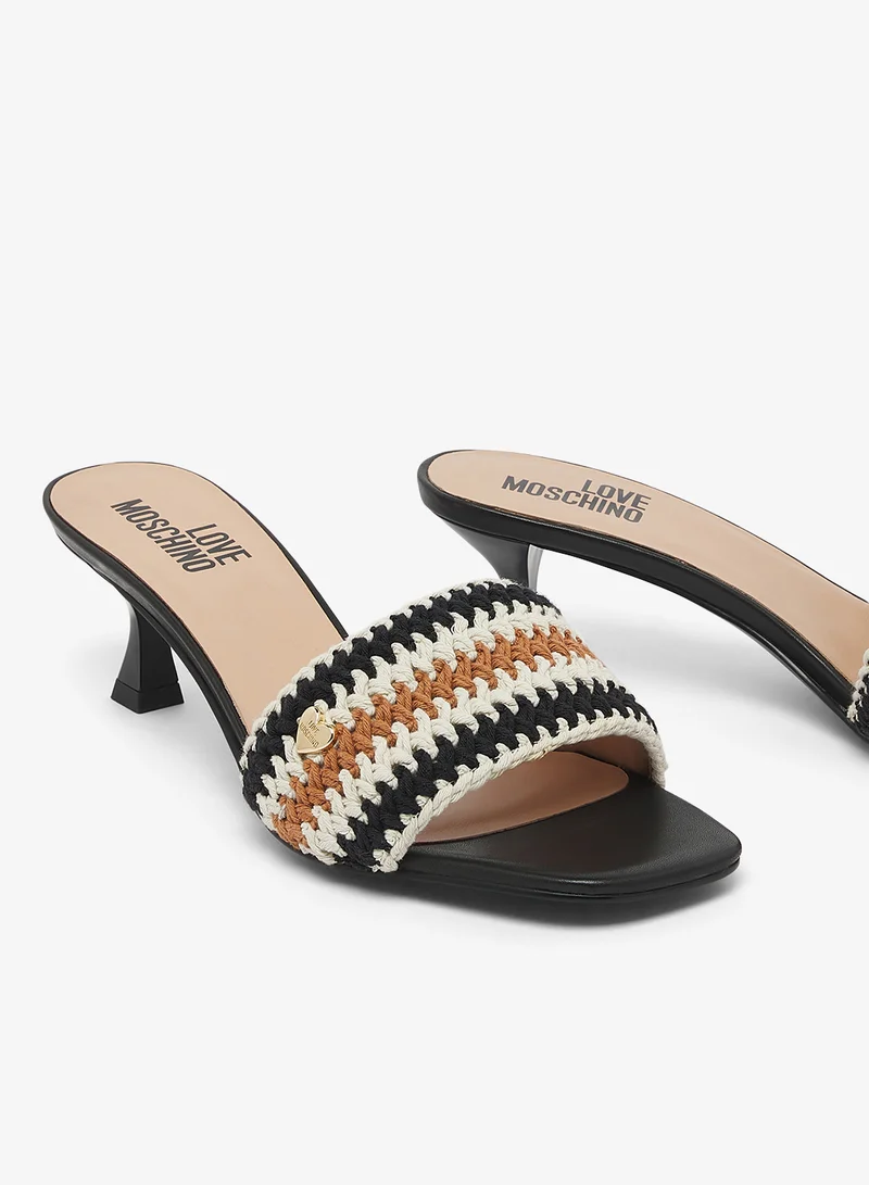 Love Moschino  Casual Mules Heeled Sandals for Women | Best Price UAE