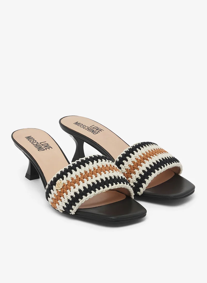 Love Moschino  Casual Mules Heeled Sandals for Women | Best Price UAE