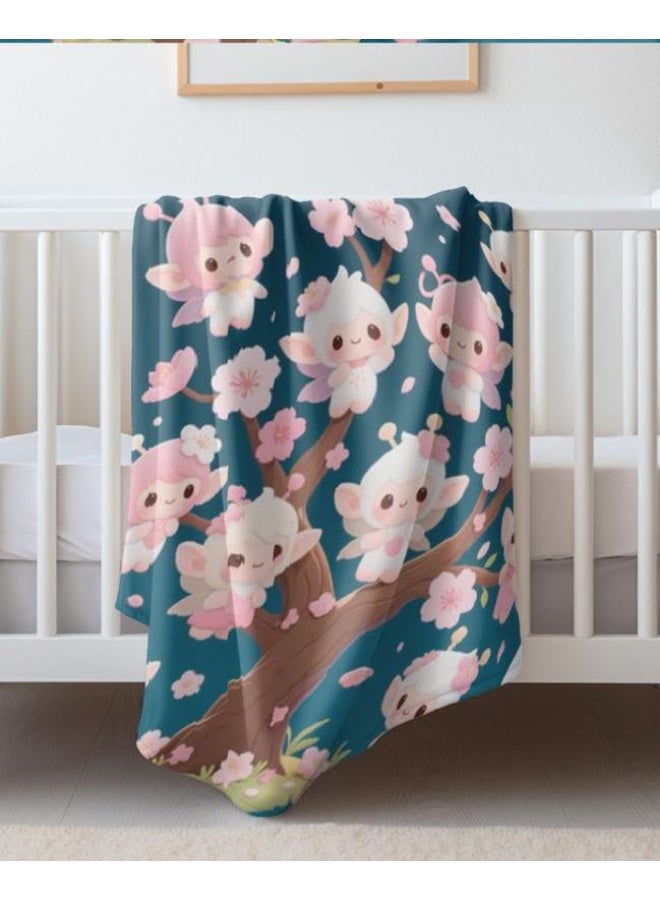 عام بطانية رقيقة من الفانيلا الكرتونية للأطفال والرضع (دافئة ومريحة، ومناسبة للنوم والألعاب) 70 سم * 100 سم - Image 2