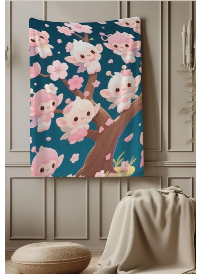 عام بطانية رقيقة من الفانيلا الكرتونية للأطفال والرضع (دافئة ومريحة، ومناسبة للنوم والألعاب) 70 سم * 100 سم - Image 1