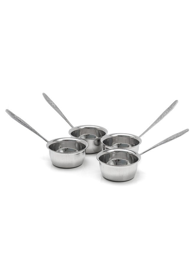OFXDD Cocotte Stainless Steel 3.54 Inch - 4 Pcs Mini Cocotte with Handle - Ramekin for Baking Julienne, Oven Safe, 4.22 Oz, OFXDD - Image 1