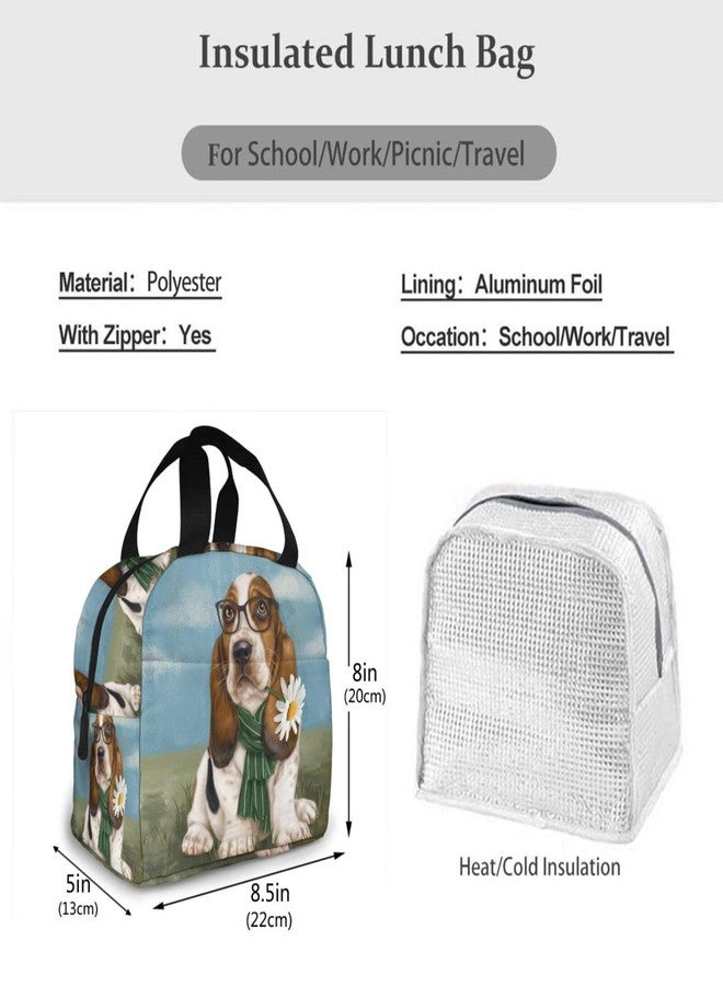 Majoug Lunch Bags Lunch Box For Women & Men Adult Insulated Lunch Bag Basset Hound Dog Lunch Box Mens Womens Lunch Bags For Work Cooler Tote Lunch Boxes Keep Fresh and Warm - Image 3