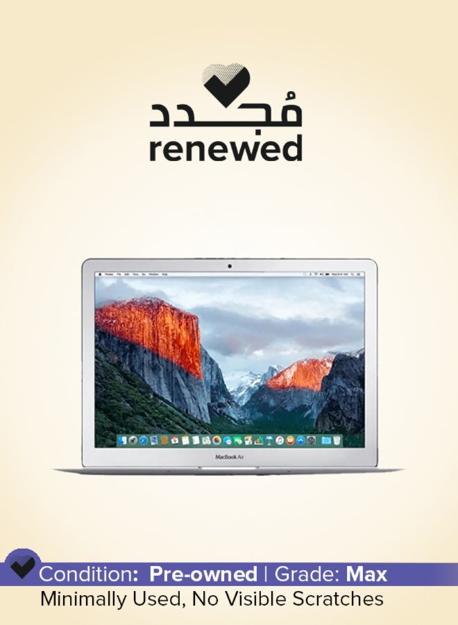 ابل  متجدد - كمبيوتر محمول ماك بوك إير A1466 (2014) بشاشة مقاس 13.3 بوصة ومعالج إنتل كور i5/الجيل السادس/ذاكرة وصول عشوائي سعة 4 جيجابايت/محرك أقراص SSD سعة 120 جيجابايت/بطاقة رسومات مدمجة سعة 1.5 جيجابايت باللغة الإنجليزية فضي - Image 1