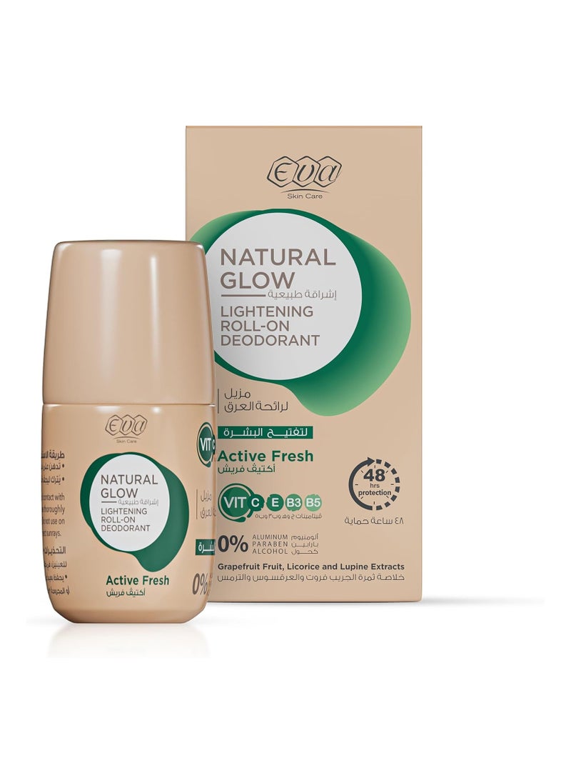 Eva - Roll-On Natural Glow Active Fresh Skin Lightening Deodorant 60 grams - Image 1