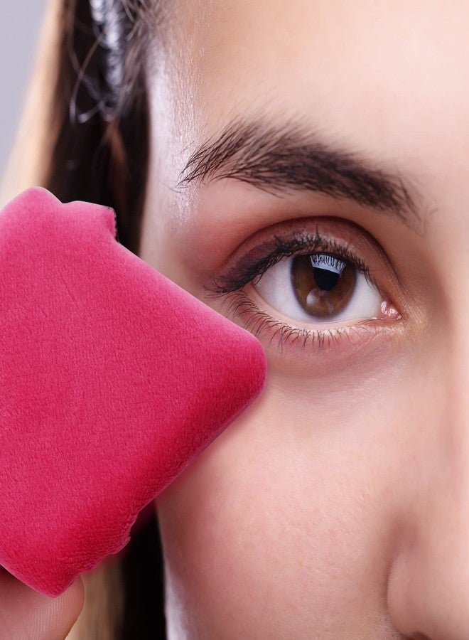 Daubigny Powder Puff Daubigny 6 PCS Powder Puffs Makeup Puff Face Soft Triangle Powder Puff for Loose Powder Mineral Powder Body Velour Cosmetic Foundation Sponges Blender Beauty Makeup Tools(Rose Red Black) - Image 2