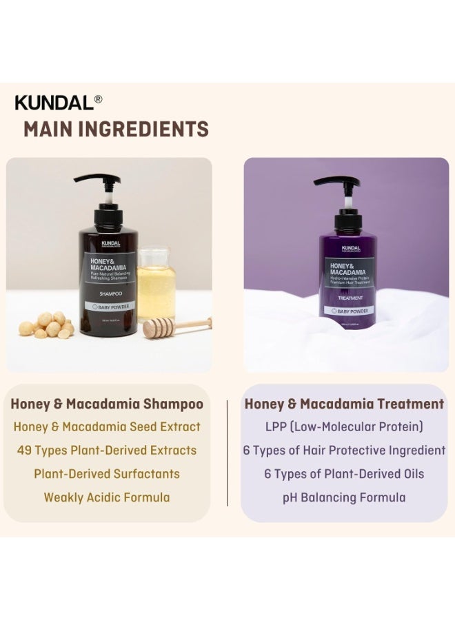 KUNDAL Korean Shampoo and Conditioner Set [White Musk] Salon-quality, Long Lasting Scent, Moisturizing, Sulfate-Free, Argan & Macadamia Oil, Korean Hair care,16.9 fl oz each, Stocking Stuffers - Image 3