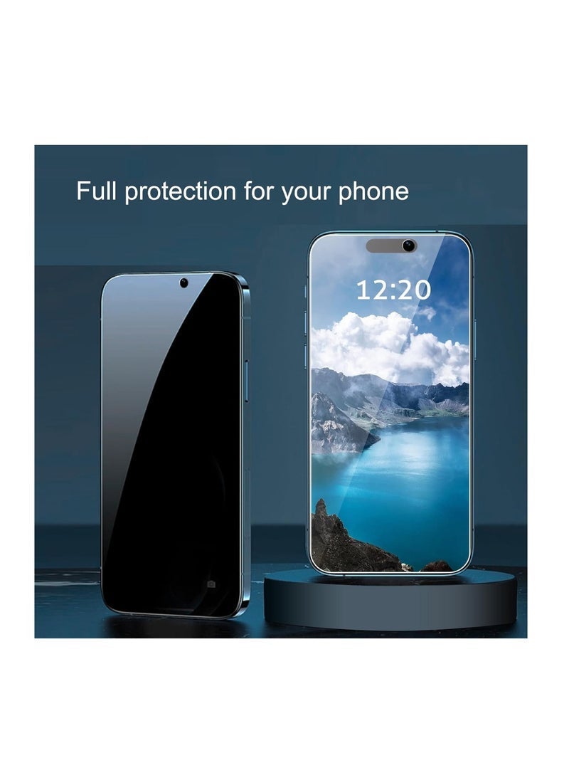 TIGER iPhone Tempered Glass 3 Pack Privacy Screen Protector Set For iPhone 15 Plus 6.7 Inch Anti-Spy Tempered-Glass, Scratch Resistant iPhone Glass Full-Coverage Glass (Privacy, iPhone 15 Plus) - Image 4