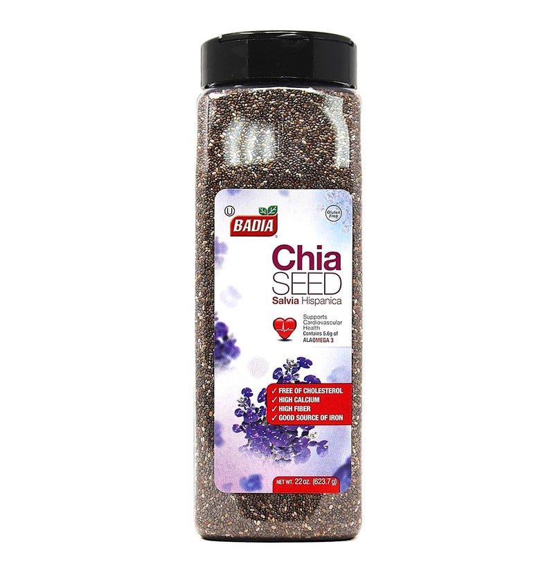 BADIA Chia Seed, 22 oz – High Fiber, Omega-3, Protein, Energy Boost - Smoothies, Yogurt, Baking, Oatmeal - Image 3