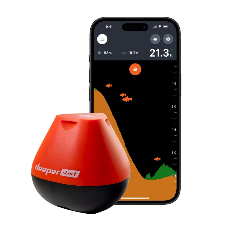 Deeper Start Fish Finder - Portable and Depth Finder for Recreational Fishing from Dock, Shore, Bank or Kayak | Castable Deeper Smart Sonar with Free User Friendly App - Image 1