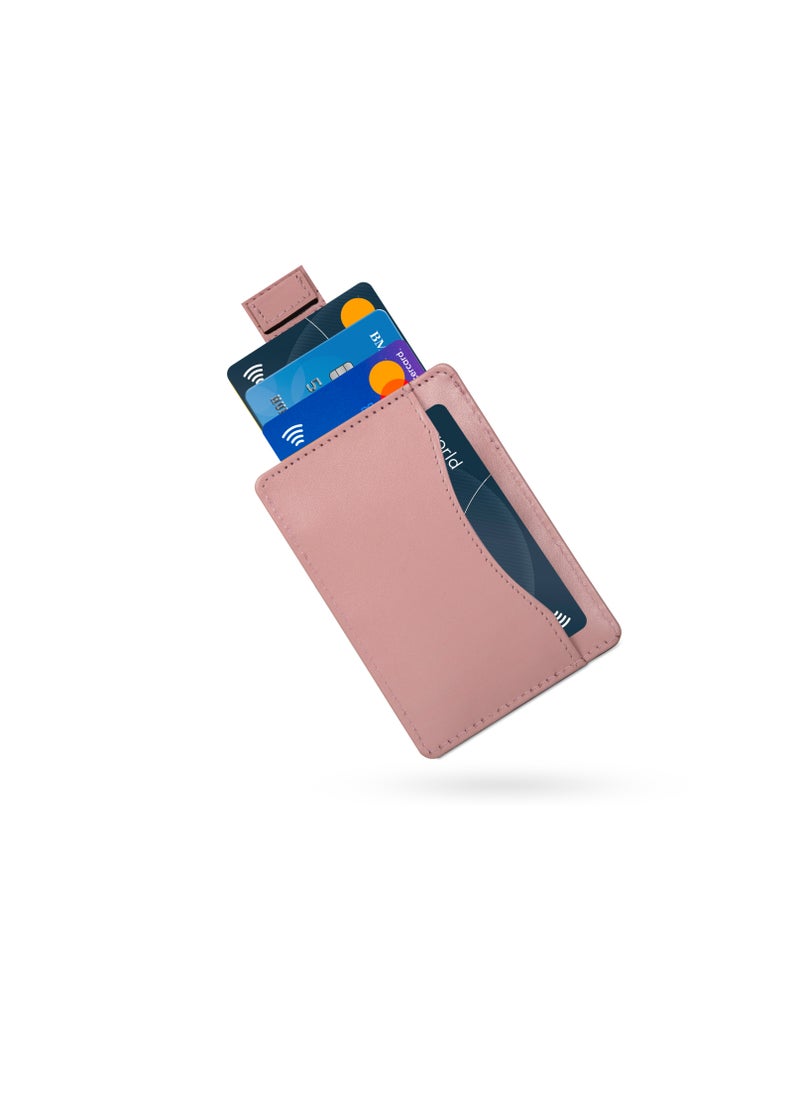 SKENZBI - Slim Wallet for Men Women  Card Holder with RFID Protection Minimalist Pink - Image 1