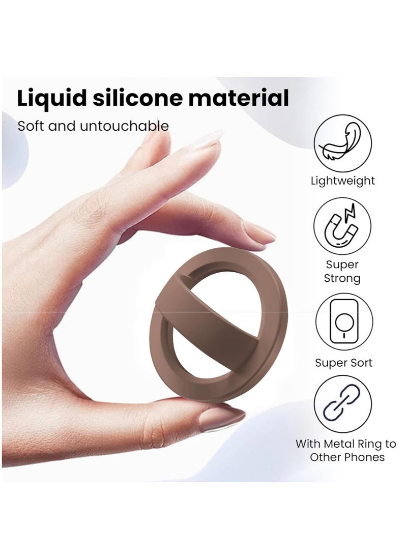 Gerenic Silicone Magnetic Phone Grip - Finger Loop Design Ring for iPhone Back Magnet Phone Holder Compatible with Magnetic Case - Image 5
