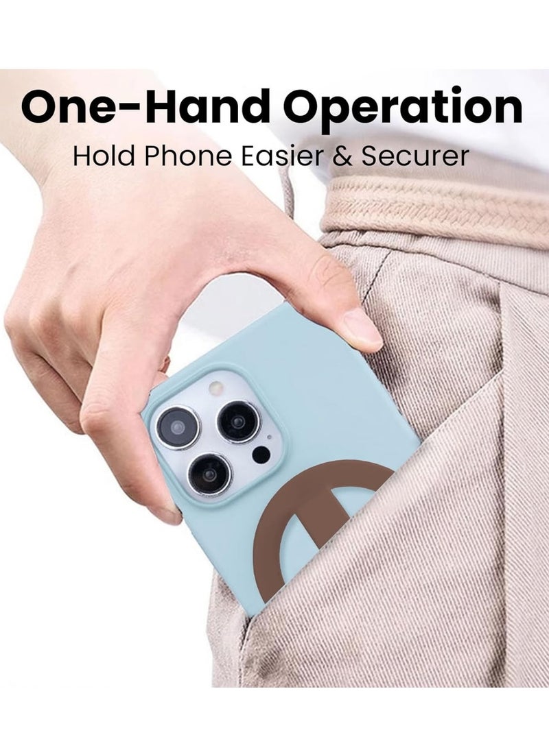 Gerenic Silicone Magnetic Phone Grip - Finger Loop Design Ring for iPhone Back Magnet Phone Holder Compatible with Magnetic Case - Image 3