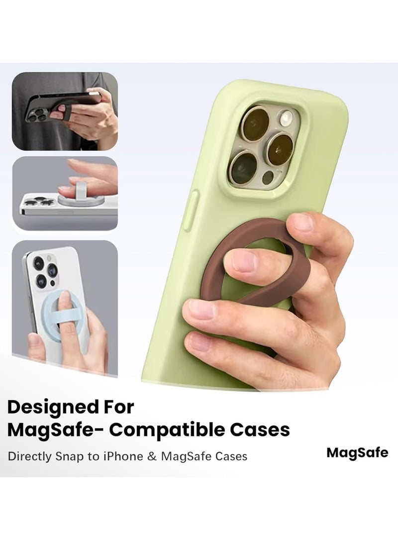 Gerenic Silicone Magnetic Phone Grip - Finger Loop Design Ring for iPhone Back Magnet Phone Holder Compatible with Magnetic Case - Image 1