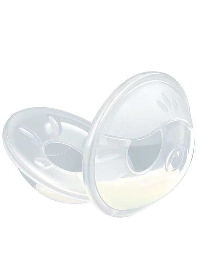 Milk Collector for Breastfeeding, Reusable Silicone Nipple Shields & Milk Catcher, Sore Nipple Saver 2PCS with Cleaning Brush Included - Image 1