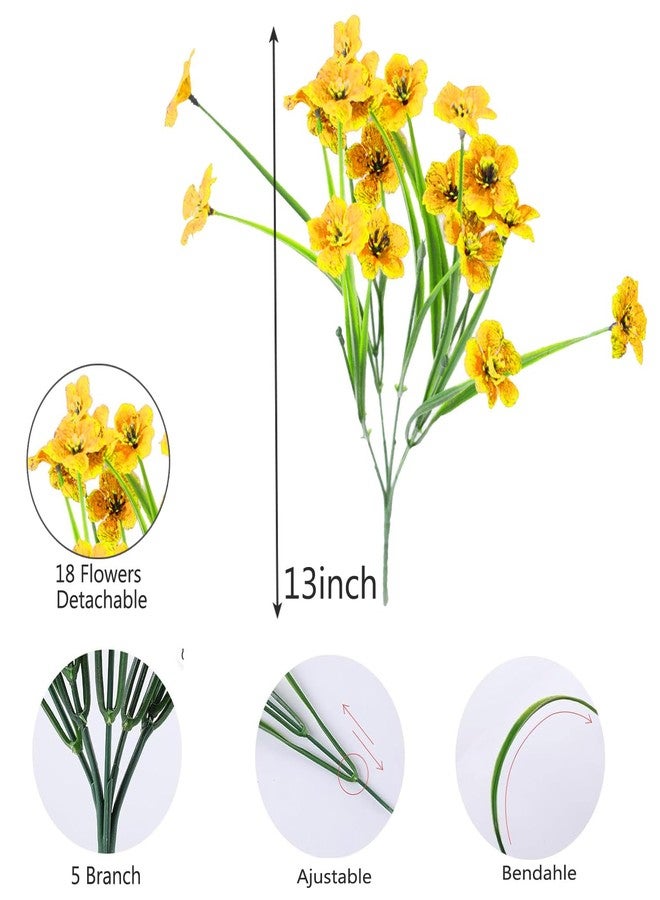 7Queen 6Bundles Artificial Flowers for Indoor,No Fade Fake Plastic Flowers Faux Plants for Decoration Hanging Planters Garden Porch Window Box Home Wedding Farmhouse (Small Flower) - Image 3