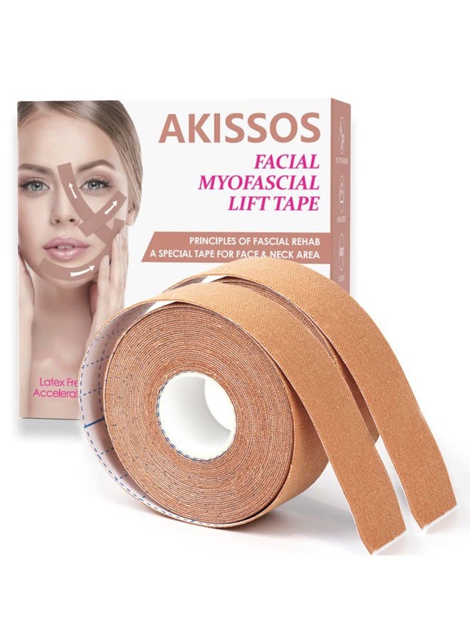Akissos 2 Rolls Anti Wrinkle Patches Face Patches Neck Patches Unisex For Firming and Tightening Skin 2.5cm*5m - Image 1