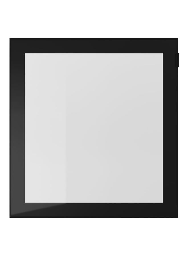 erorex Glass Door, Black/Clear Glass, 60X64 Cm - Image 1