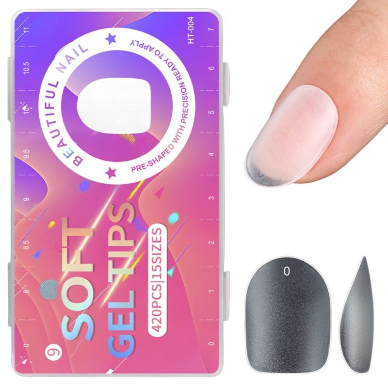 Ultra short matte nail plate, ultra-thin and scratch free nail plate Transparent - Image 3
