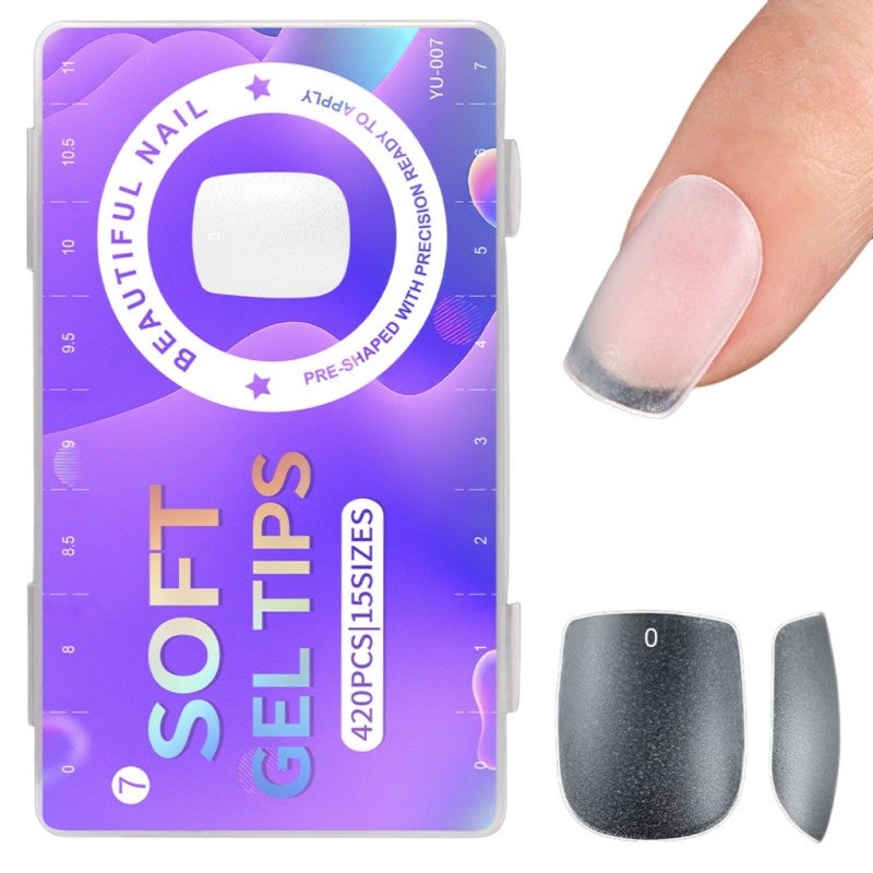 Ultra short matte nail plate, ultra-thin and scratch free nail plate Transparent - Image 5