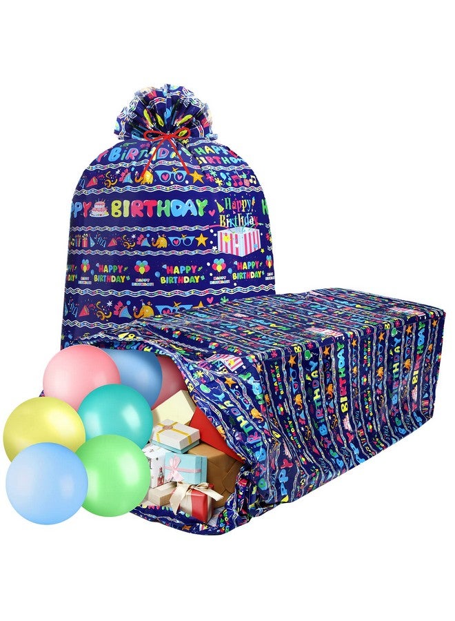 Teling 2 Pcs 80 x 60 in Jumbo Bike Gift Bags Extra Large Birthday Gift Bags Large Plastic Present Bags Birthday Gift Sack for Heavy Large Birthday Party Gifts Bags Baby Shower Favors Bag(Blue) - Image 1