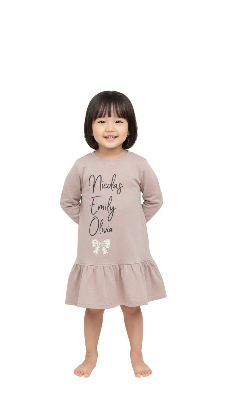 Bongo Kids Wear Plain Casual Milton Midi Dress for Girls - Beige - Image 1