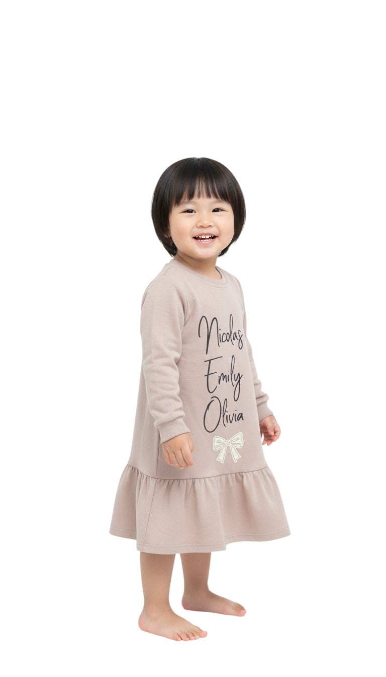 Bongo Kids Wear Plain Casual Milton Midi Dress for Girls - Beige - Image 2