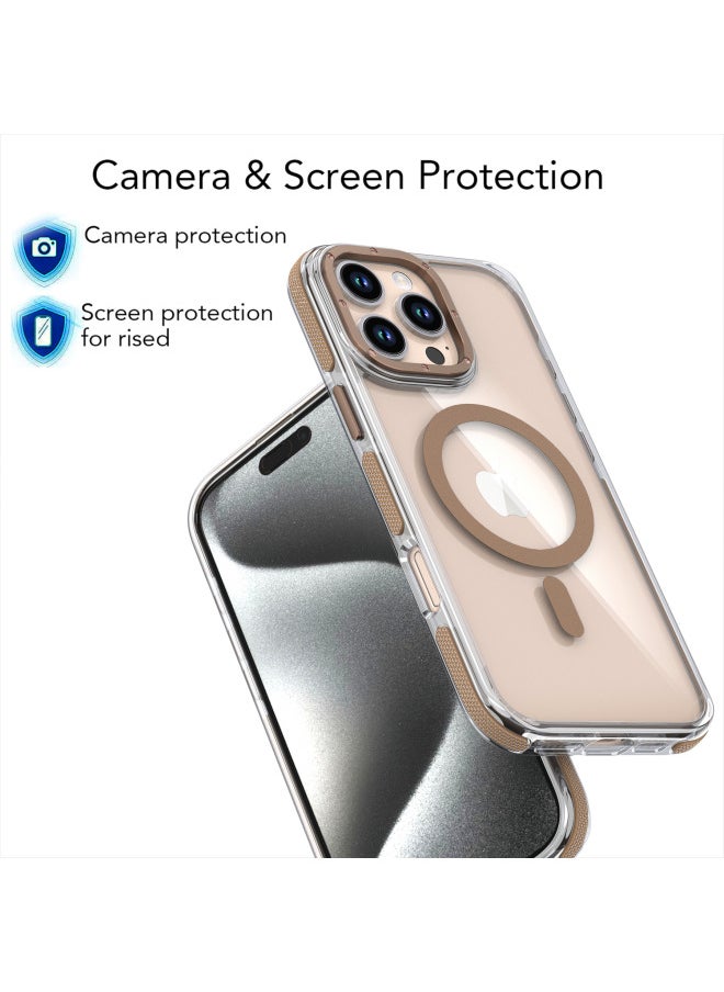 For Iphone 16 Mobile Phone Case Magnetic Absorption High Permeability Side Slip Desert Gold For Iphone16promax Mobile Phone Case-Color:Purple-Applicable Models:IP 16