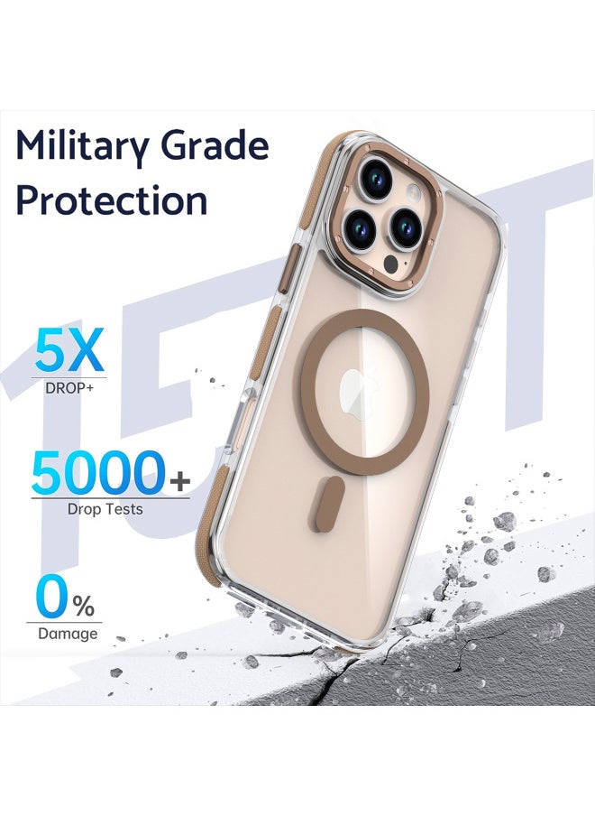 For Iphone 16 Mobile Phone Case Magnetic Absorption High Permeability Side Slip Desert Gold For Iphone16promax Mobile Phone Case-Color:Purple-Applicable Models:IP 16