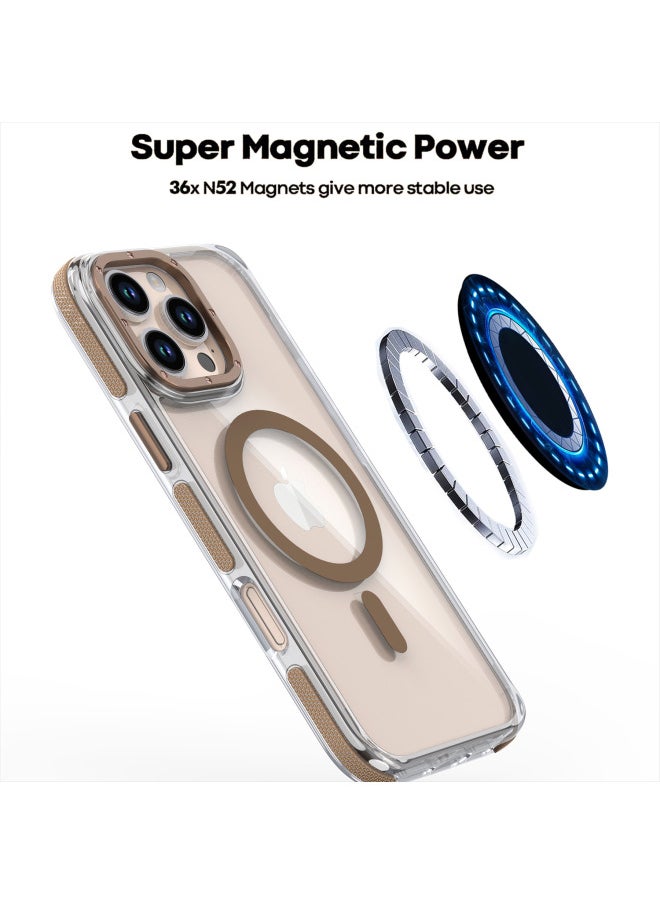 For Iphone 16 Mobile Phone Case Magnetic Absorption High Permeability Side Slip Desert Gold For Iphone16promax Mobile Phone Case-Color:Purple-Applicable Models:IP 16