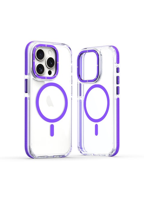 For Iphone 16 Mobile Phone Case Magnetic Absorption High Permeability Side Slip Desert Gold For Iphone16promax Mobile Phone Case-Color:Purple-Applicable Models:IP 16