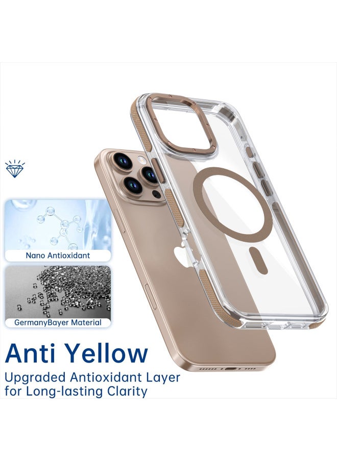 For Iphone 16 Mobile Phone Case Magnetic Absorption High Permeability Side Slip Desert Gold For Iphone16promax Mobile Phone Case-Color:Purple-Applicable Models:IP 16