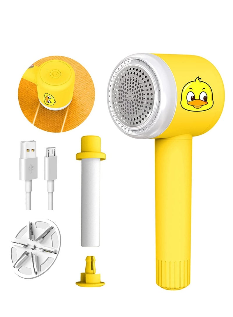 Zikra Fabric Shaver Lint Remover Lint Shaver with Lint Rollers, Sweater Defuzzer 2 in 1 Fuzz Remover Shaver, Electric Portable Lint Remover for Clothes Couch Furniture, USB Recharge, 6-Leaf Blades - Image 1