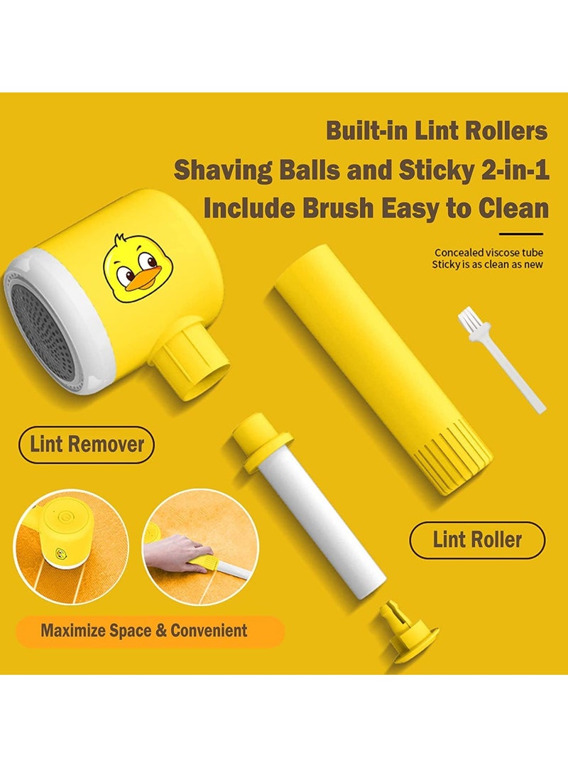 Zikra Fabric Shaver Lint Remover Lint Shaver with Lint Rollers, Sweater Defuzzer 2 in 1 Fuzz Remover Shaver, Electric Portable Lint Remover for Clothes Couch Furniture, USB Recharge, 6-Leaf Blades - Image 4