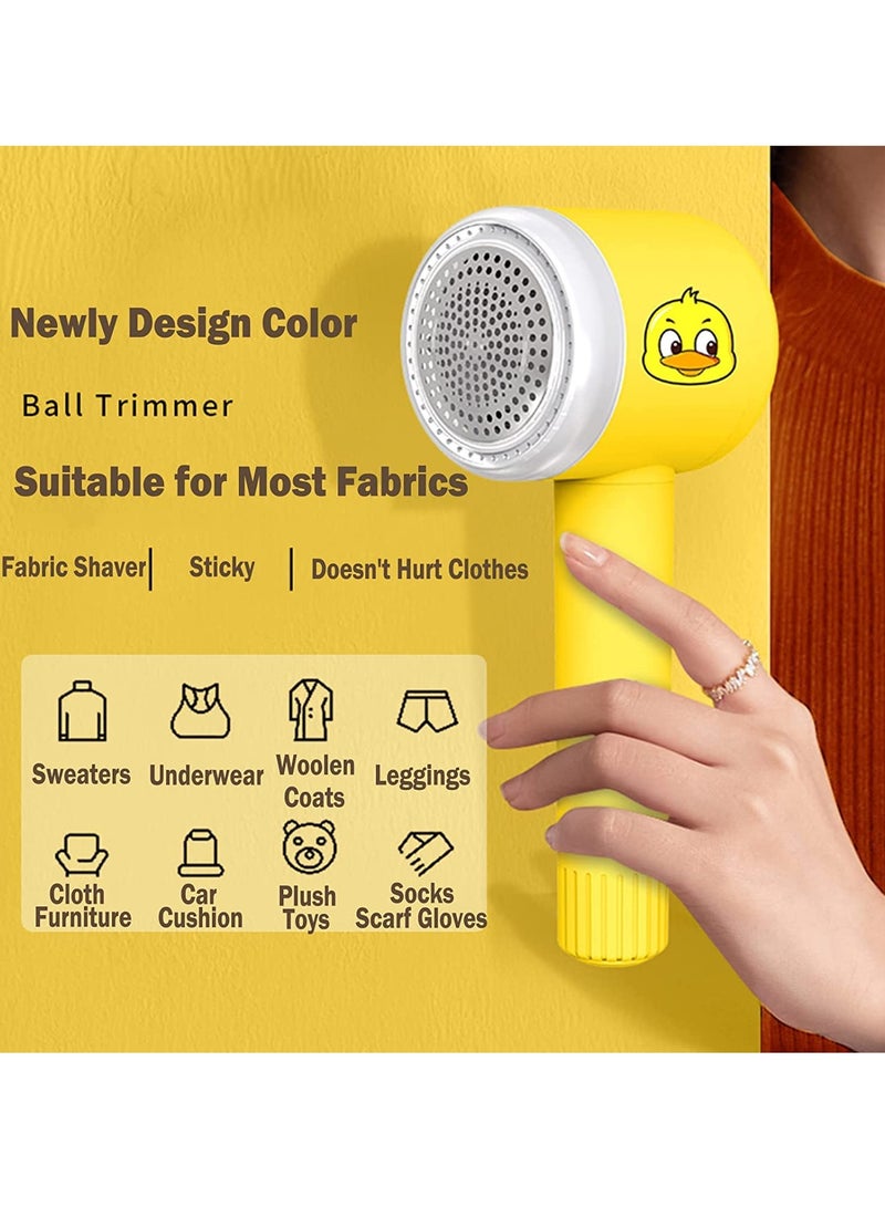 Zikra Fabric Shaver Lint Remover Lint Shaver with Lint Rollers, Sweater Defuzzer 2 in 1 Fuzz Remover Shaver, Electric Portable Lint Remover for Clothes Couch Furniture, USB Recharge, 6-Leaf Blades - Image 3