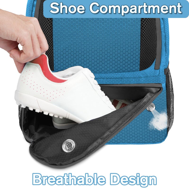 YOREPEK Soccer Backpack, Lightweight Soccer Bag with Ball Holder for Boys Girls Kids, Water resistant Sport Equipment Bags Fit Basketball Volleyball Football Accessories - Image 4