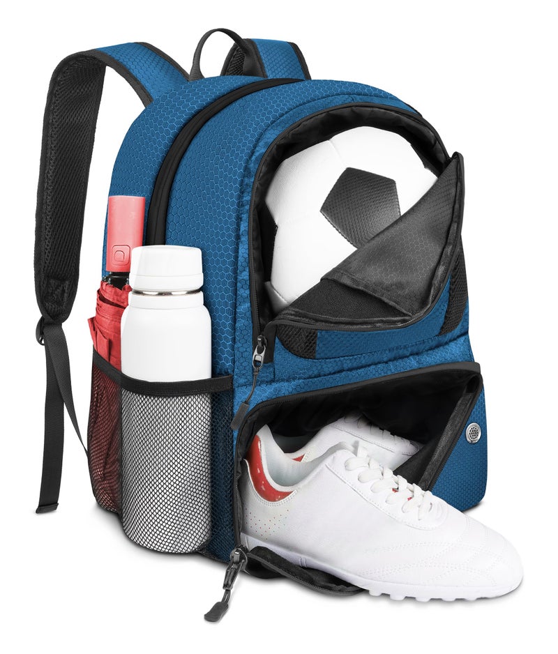 YOREPEK Soccer Backpack, Lightweight Soccer Bag with Ball Holder for Boys Girls Kids, Water resistant Sport Equipment Bags Fit Basketball Volleyball Football Accessories - Image 1