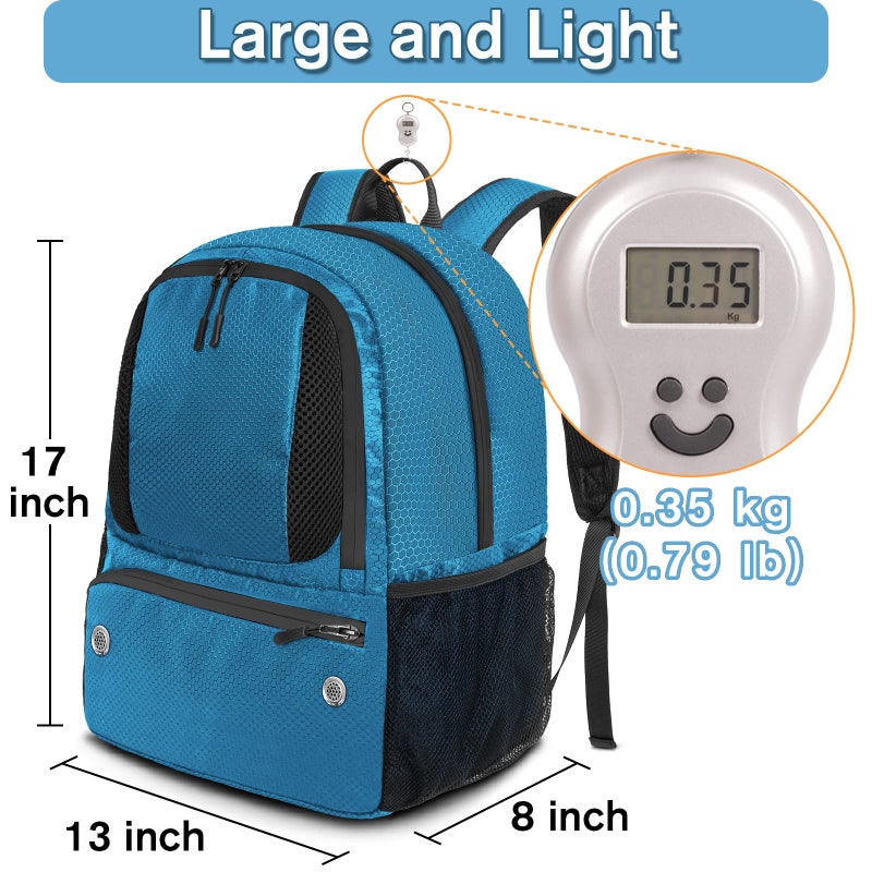 YOREPEK Soccer Backpack, Lightweight Soccer Bag with Ball Holder for Boys Girls Kids, Water resistant Sport Equipment Bags Fit Basketball Volleyball Football Accessories - Image 2