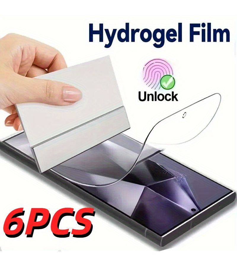 6 Pack Hydrogel Film For Galaxy Note 10 Plus Full Screen Clear Protection - Image 1