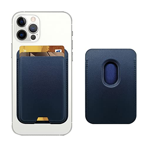 iLodn Magnetic Wallet Compatible with MagSafe for iPhone 17 16 15 14 13 12 Pro Max Air Plus Model Mag 3 Safe Card Holder Stick on Accessories for Cell Phone Case Cyaneous - Image 1