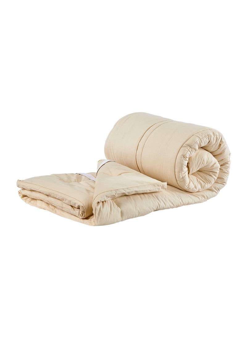 Sleep & Beyond Sleep  Beyond myMerino 100 Organic Merino Wool Topper with Cotton Cover for All Seasons  15 Inch Thick Comfortable and Breathable Topper  Moisture Wicking  Ivory  King 76x80 