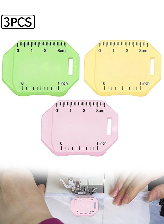 دبليو أف أف أو دليل غرزة مغناطيسي لآلة الخياطة مكون من 3 قطع - دليل مغناطيسي مطور لآلة الخياطة - دليل تثبيت متعدد الوظائف مع مسطرة - دليل خياطة مغناطيسي (أخضر/أصفر/وردي) - Image 1