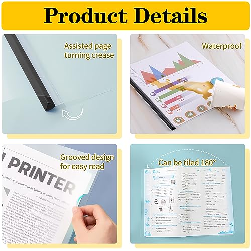 Coidea Report Covers with Sliding Bar, Clear Report Covers for A4 and Letter Size Paper, Resume Covers Presentation Folders File Document Binder for School Business, 70 Sheet Capacity - Image 5