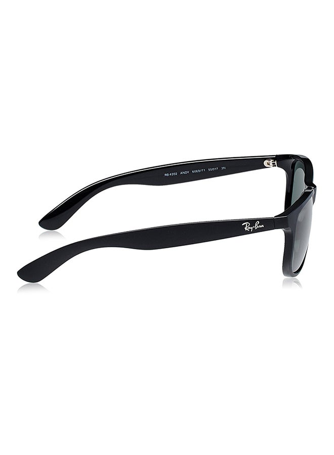 Ray-Ban Unisex Full Rim Wayfarer Sunglasses - 4202-6069-71-55 - Lens Size: 55 mm - Black - Image 3