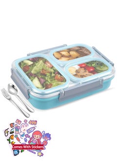 Blue 3 Compartment 1200ML Lunch Box