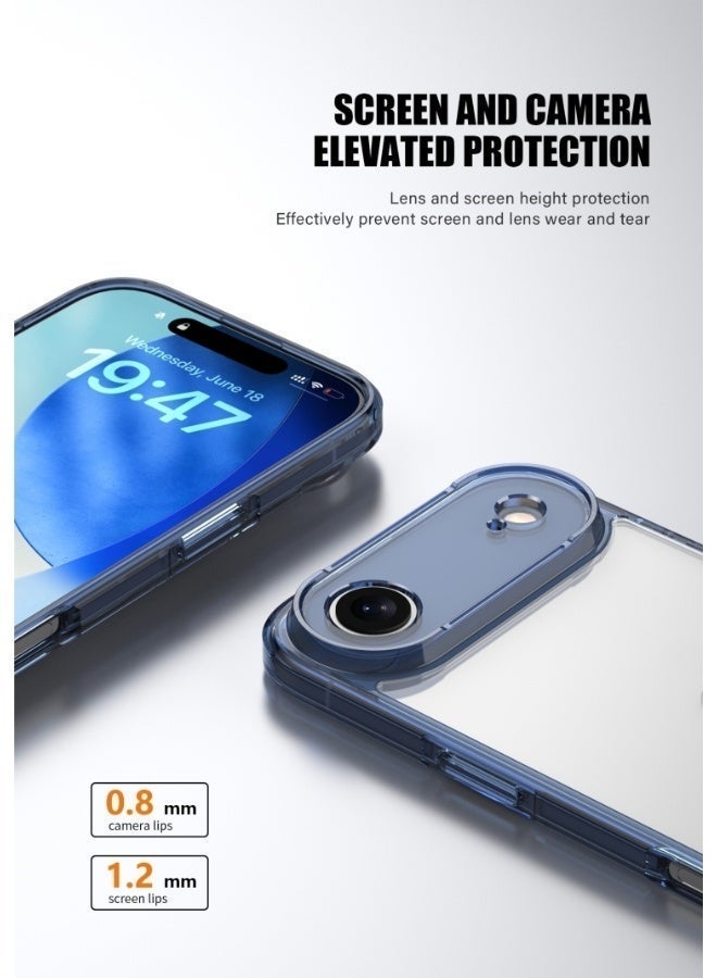 Ultra-thin protective case for iPhone 17 Air, MagSafe compatible, provides full protection for the camera lens, ultra-thin, lightweight, transparent, and minimalist protective phone case (transparent blue). - Image 3